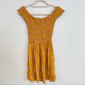 Hollister Off the Shoulder Mini Floral Dress
